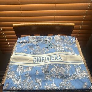 Dior Blue and Cream Tote Bag